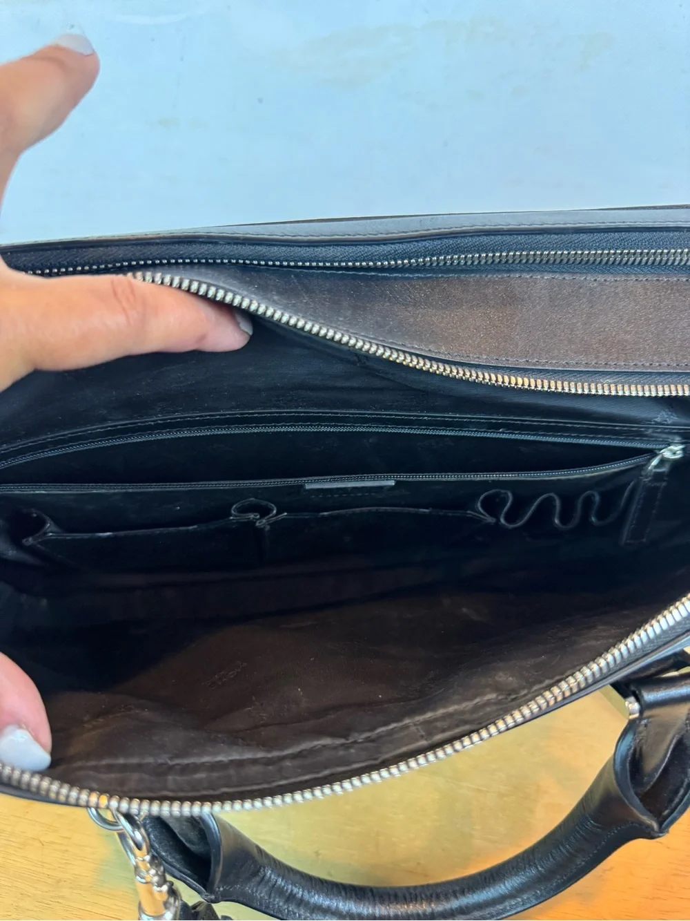 Montblanc | Black Leather Crossbody Briefcase